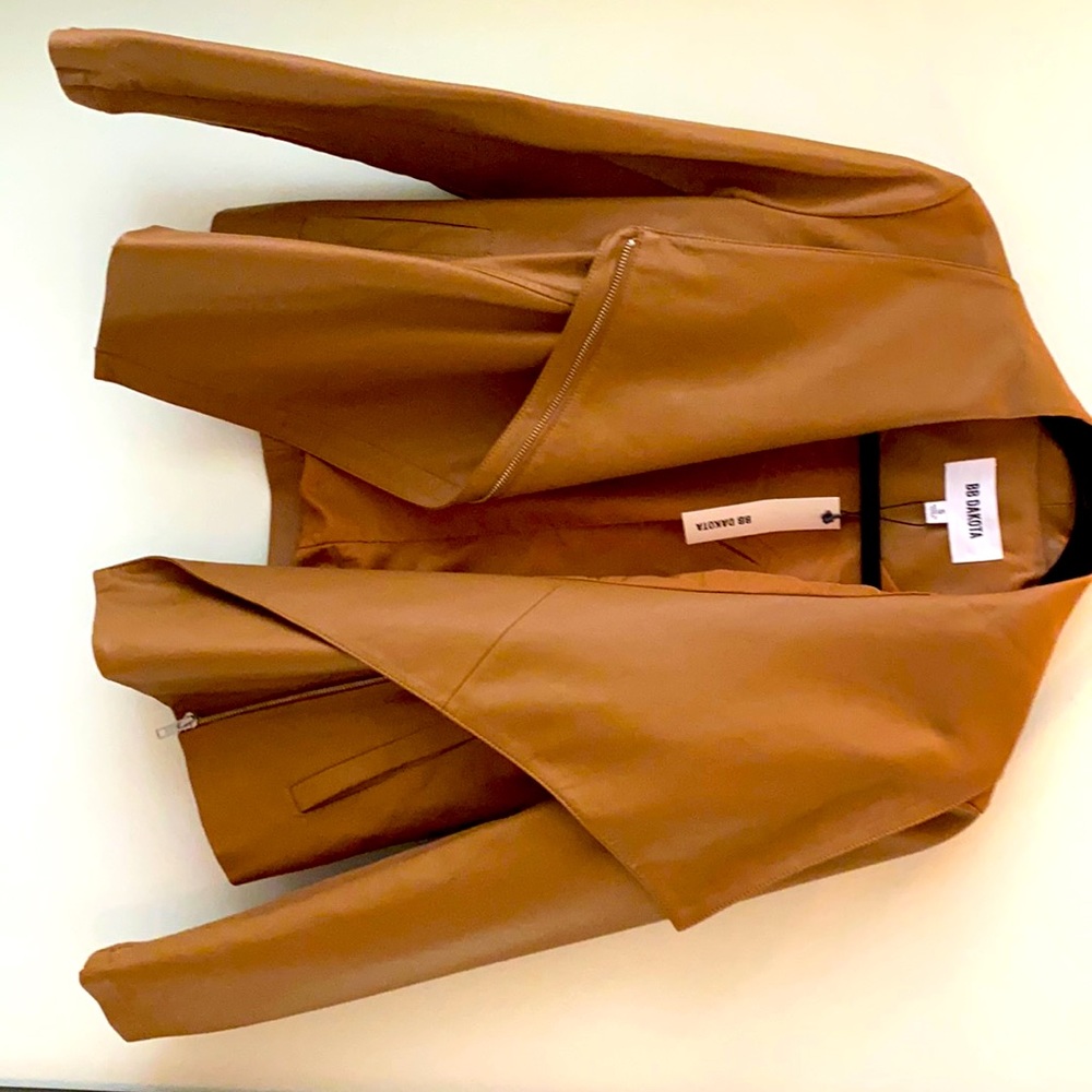 Dakota caramel faux leather jacket